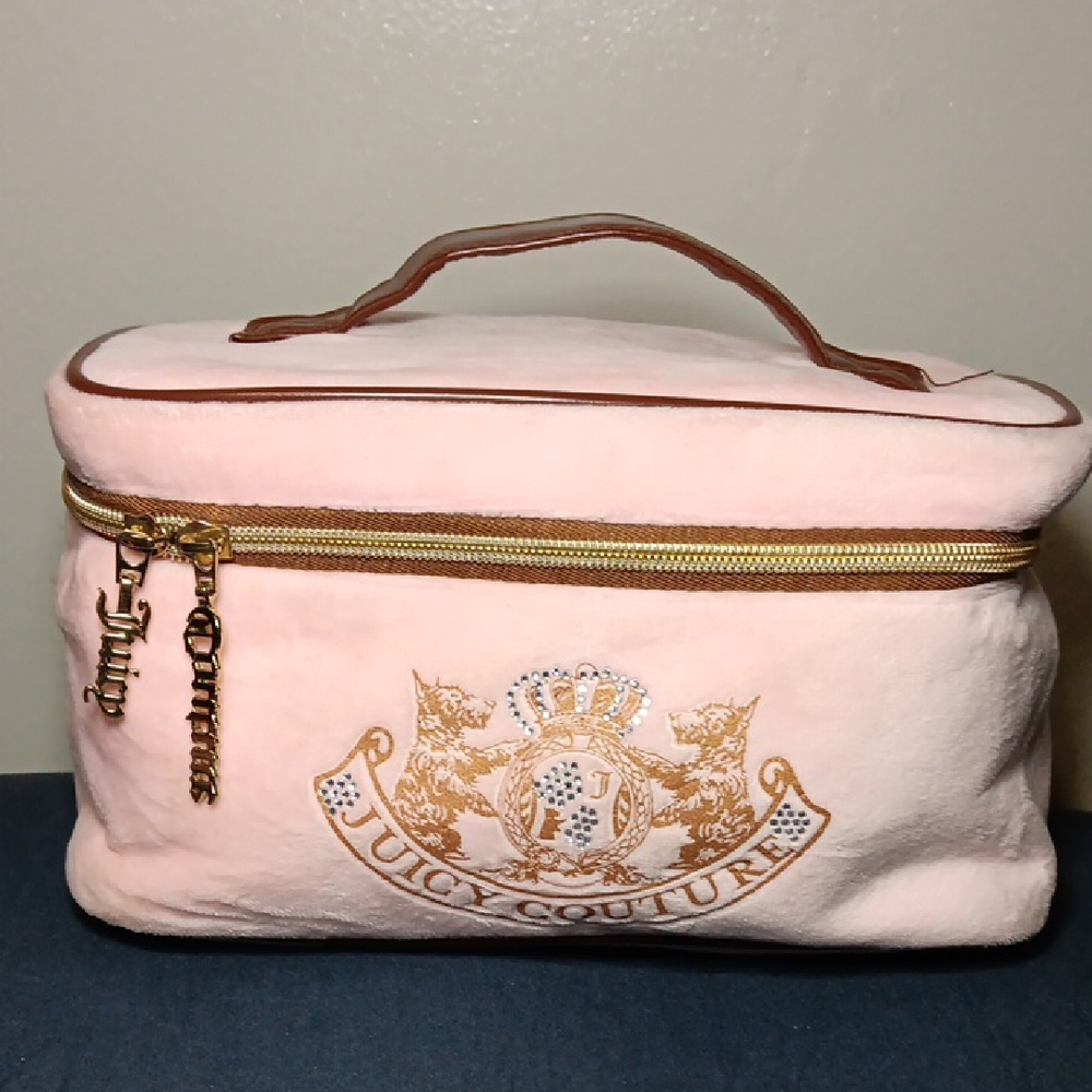 Juicy Couture Blush Cosmetic Case with Gold Accents
